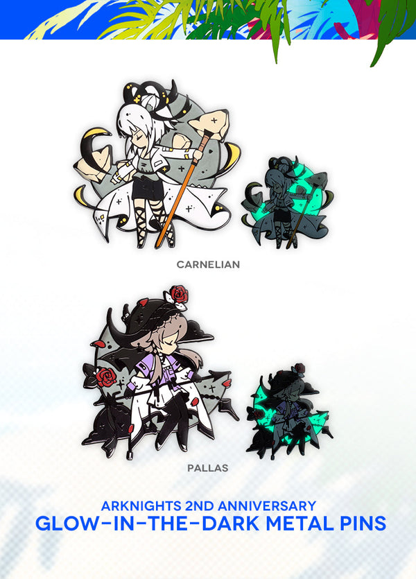 Arknights | Glow-In-The-Dark Metal Pin | 2nd Anniv