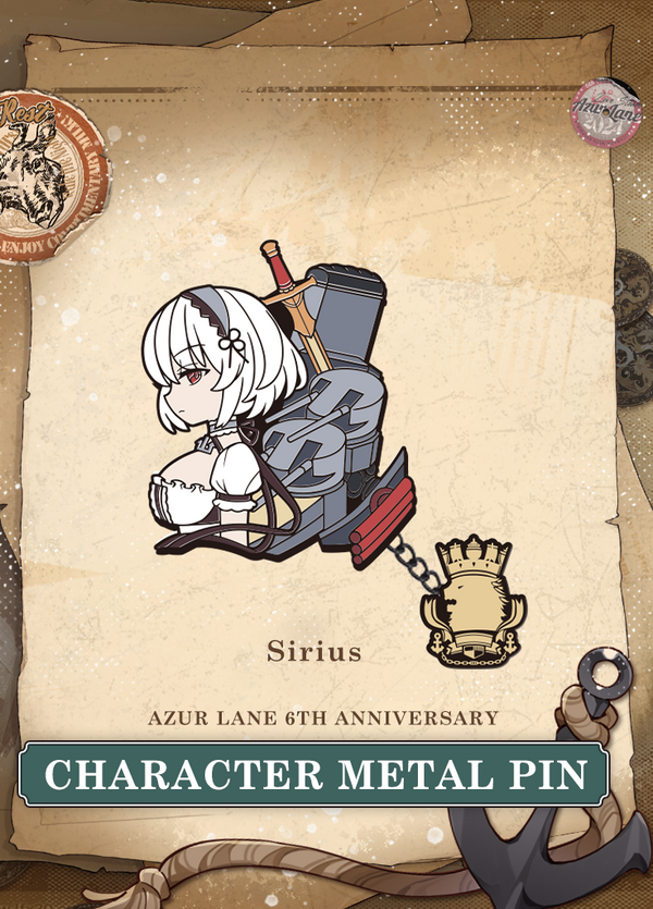 Azur Lane | Character Metal Pin | 6th Anniv