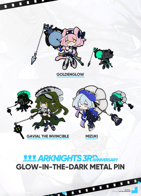 Arknights | Glow-In-The-Dark Metal Pin | 3rd Anniv